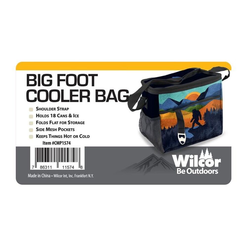 Bigfoot Cooler Bag 18-can hot cold strap pockets camping travel Sasquatch yeti - Picture 3 of 3